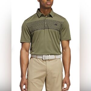 Adidas Men's Golf Polo in Olive Strata - Medium